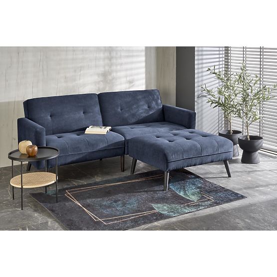Convertible Sofa CORNELIUS with Corner Sofa Function Blue (1p=1pcs)