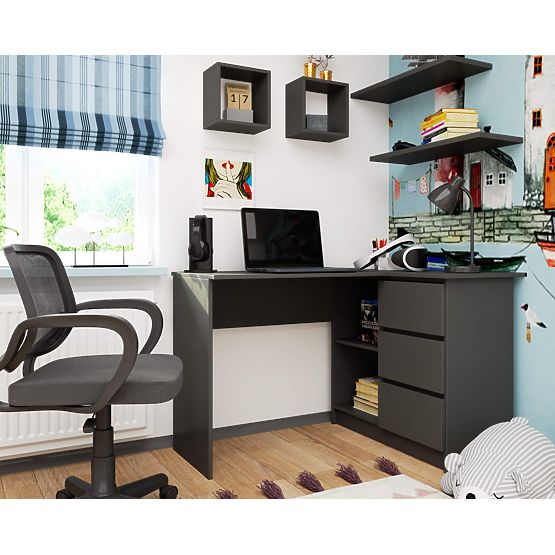 CORNER DESK B16 CLP RIGHT PK GRAY