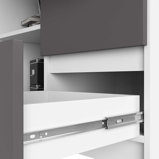 CORNER DESK B16 CLP RIGHT PK WHITE / GRAY