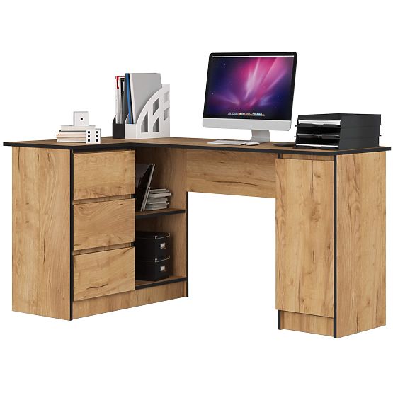 CORNER DESK B20 CLP LEFT-SIDED CRAFT OAK