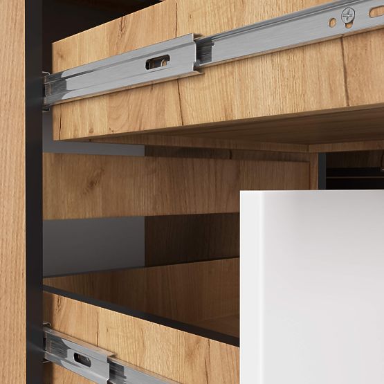 CORNER DESK B20 CLP LEFT-SIDED PK OAK CRAFT / WHITE