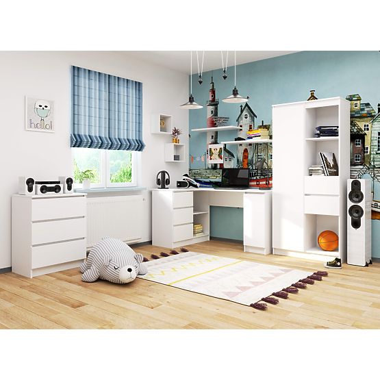 CORNER DESK B20 CLP LEFT-SIDED PK WHITE