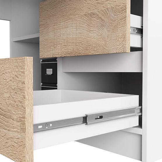 CORNER DESK B20 CLP RIGHT-SIDED PK WHITE / SONOMA