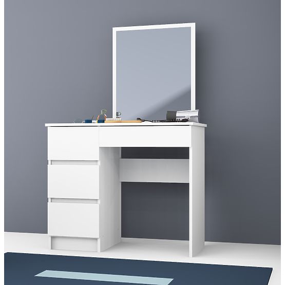 COSMETIC DRESSING TABLE WITH MIRROR T-6/SL 500x600 LEFT WHITE