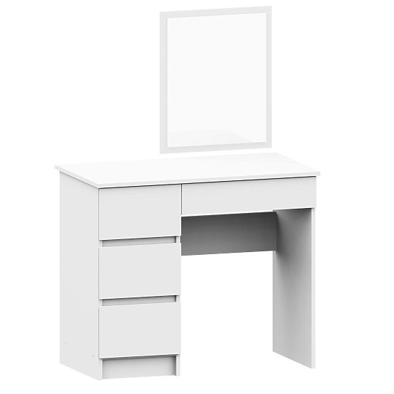 COSMETIC DRESSING TABLE WITH MIRROR T-6/SL 500x600 LEFT WHITE