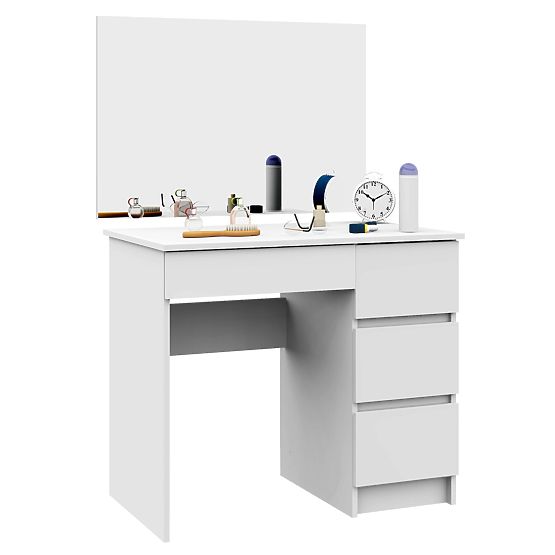 COSMETIC DRESSING TABLE WITH MIRROR T-6/SL 900x600 RIGHT PK WHITE