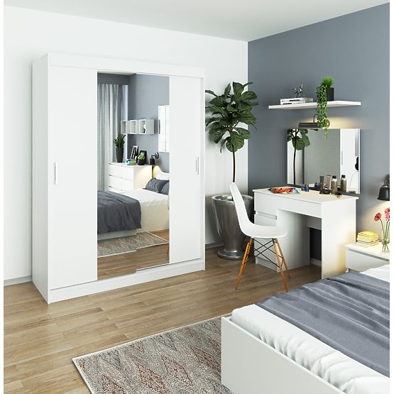 COSMETIC DRESSING TABLE WITH MIRROR T-6/SL 900x600 RIGHT PK WHITE