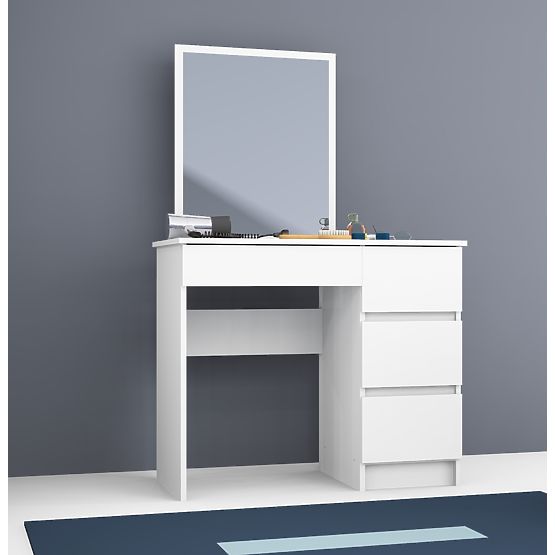 COSMETIC VANITY TABLE WITH MIRROR T-6/SL 500x600 RIGHT WHITE