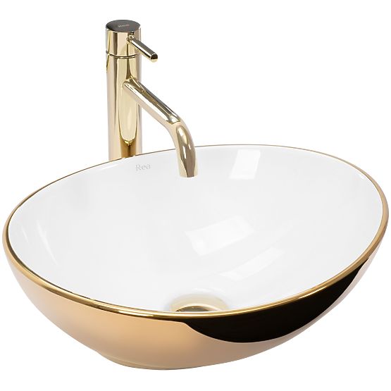 Countertop Basin Rea Sofia Gold / White