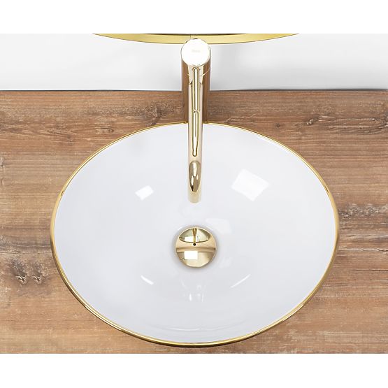 Countertop Basin Rea Sofia Gold / White