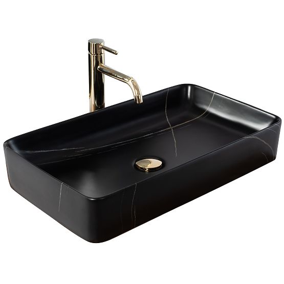 Countertop Sink Denis Black Stone Matt