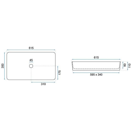 Countertop Sink Denis Black Stone Matt