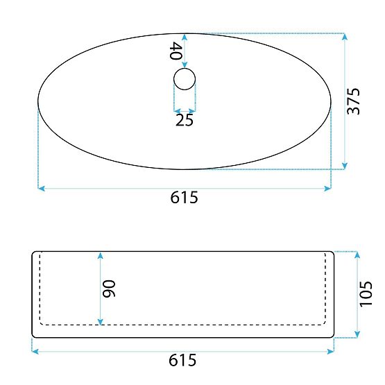 Countertop Washbasin Rea ADRIANA