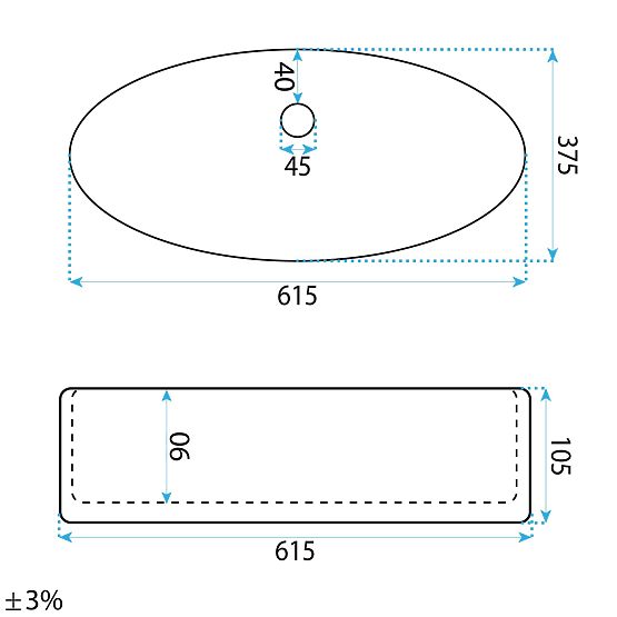 Countertop Washbasin Rea ADRIANA