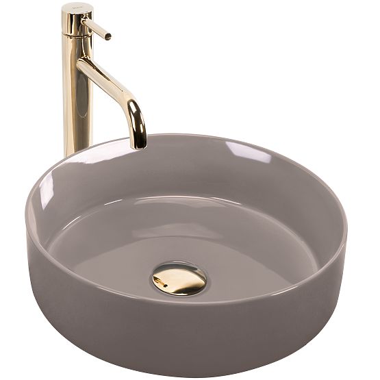 Countertop Washbasin Rea Sami Beige Shiny
