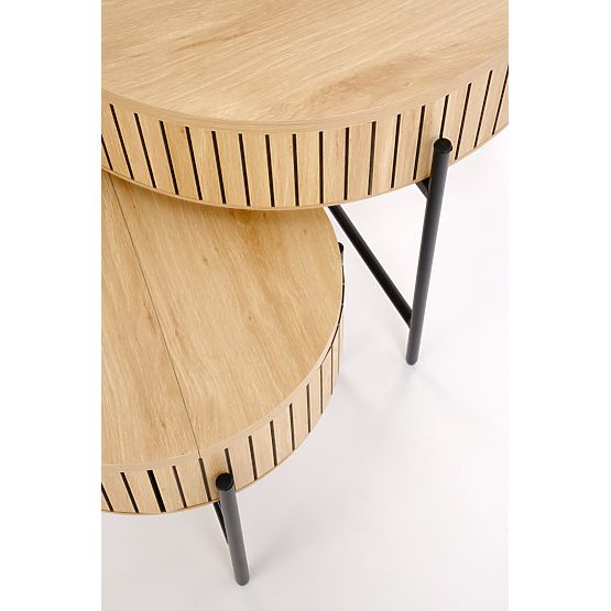 DANTE set of 2 benches, natural/black (1p=1set)