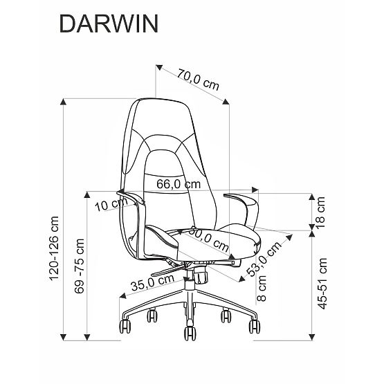 DARWIN Office Chair Cappuccino (1p=1pc)