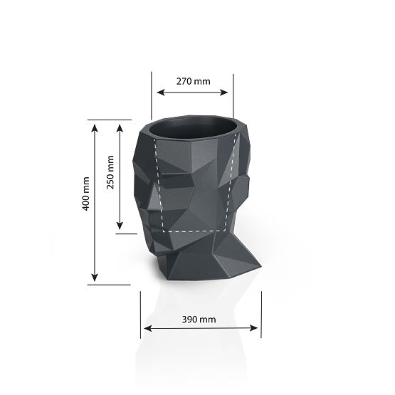 Design flower pot ADONIS White