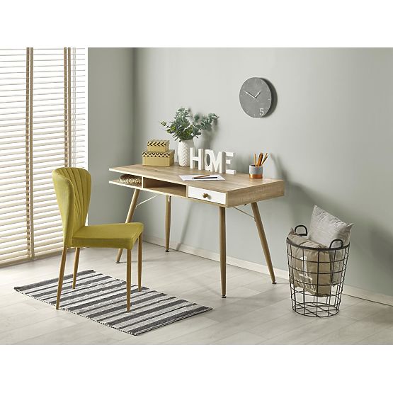 Desk B34 - White/Sonoma Oak