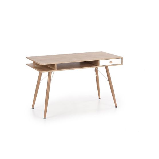 Desk B34 - White/Sonoma Oak