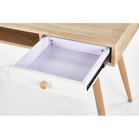 Desk B34 - White/Sonoma Oak