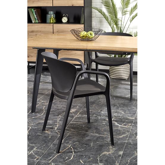 DICKSON 2 Extendable Table 150-210/90 cm, Top - Natural, Legs - Black (2p=1pc)