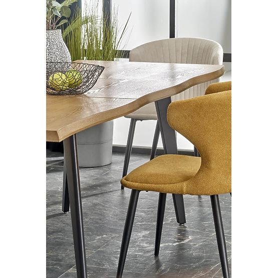 DICKSON 2 Extendable Table 150-210/90 cm, Top - Natural, Legs - Black (2p=1pc)