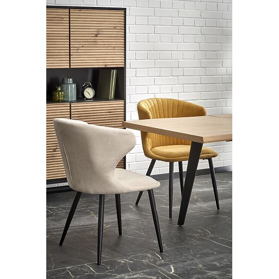 DICKSON 2 Extendable Table 150-210/90 cm, Top - Natural, Legs - Black (2p=1pc)