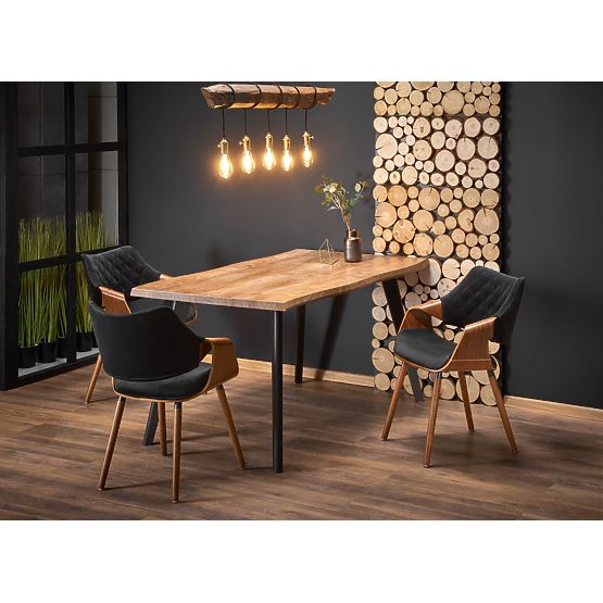 DICKSON Extendable Table 120-180/80 cm, Top - Natural, Legs - Black (2p=1pc)