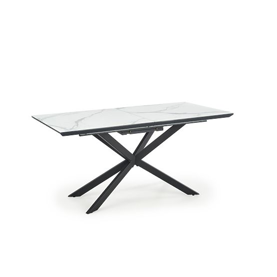 DIESEL extendable table top - white marble / dark gray, legs - black (2p=1pc)
