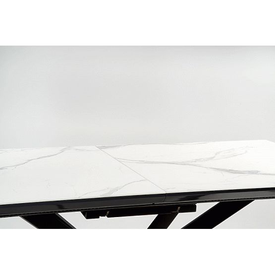 DIESEL extendable table top - white marble / dark gray, legs - black (2p=1pc)