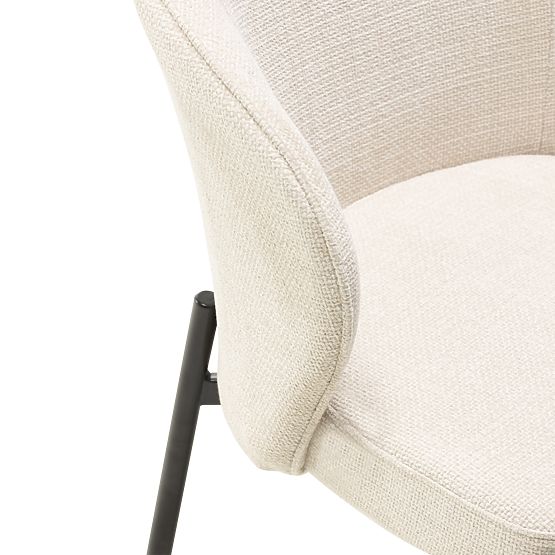Dining Chair Avery Light Beige/Black Legs