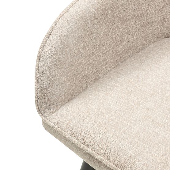 Dining Chair Berisso, Cappuccino/Black Legs