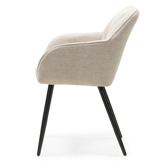 Dining Chair Berisso, Cappuccino/Black Legs