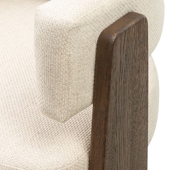 Dining Chair Bruna, Beige, Mocha Oak