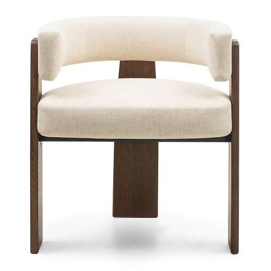 Dining Chair Bruna, Beige, Mocha Oak