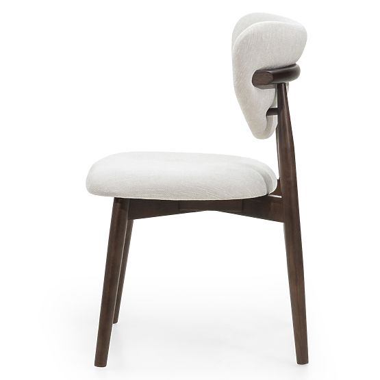 Dining Chair Domenico Beige/Walnut
