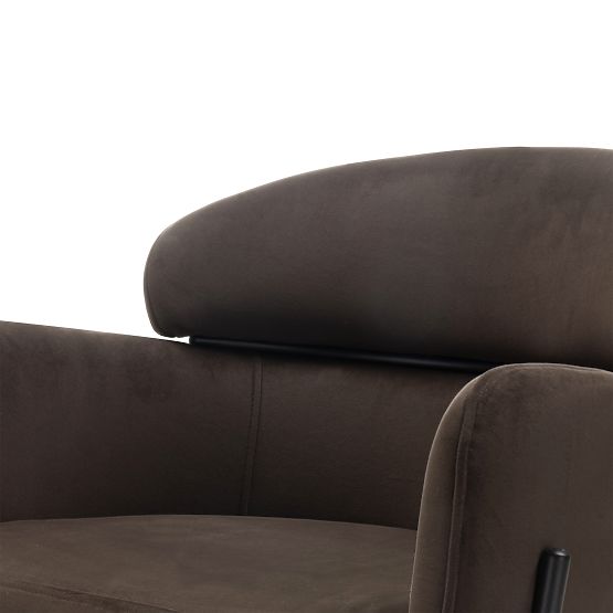 Dining Chair Granda, Chocolate/Espresso, Velvet