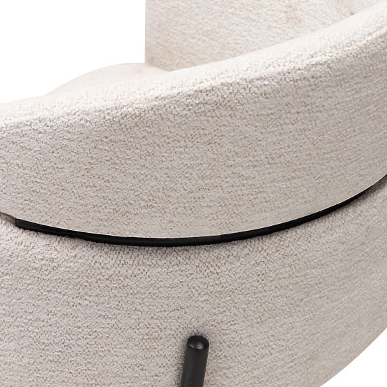 Dining Chair Granda, Ecru/Black Legs