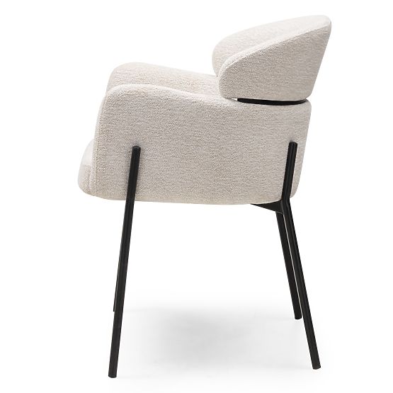 Dining Chair Granda, Ecru/Black Legs