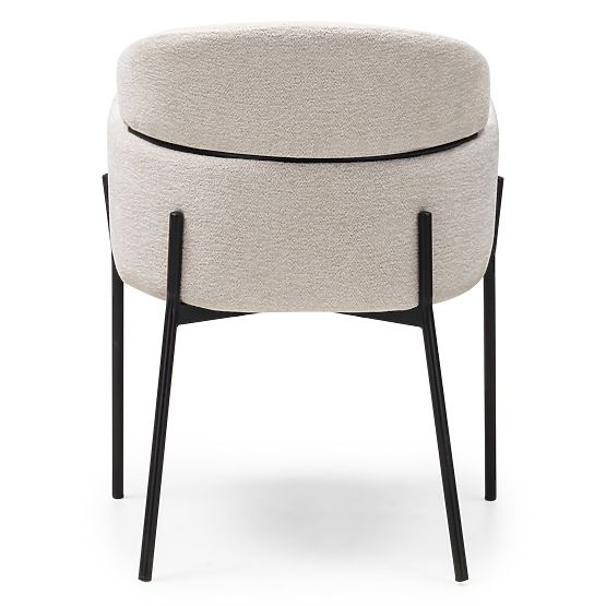 Dining Chair Granda, Ecru/Black Legs