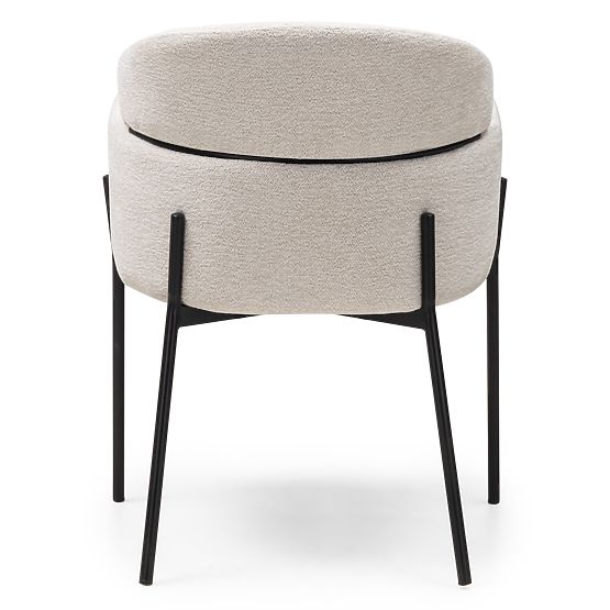 Dining Chair Granda, Ecru/Black Legs