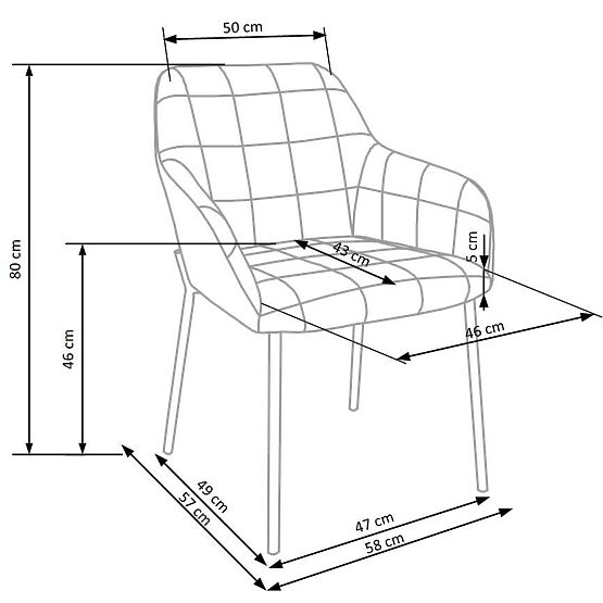 Dining Chair K305 - Dark Green