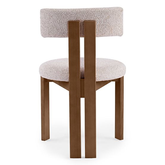 Dining Chair Matteo, Beige-Cream/Brown