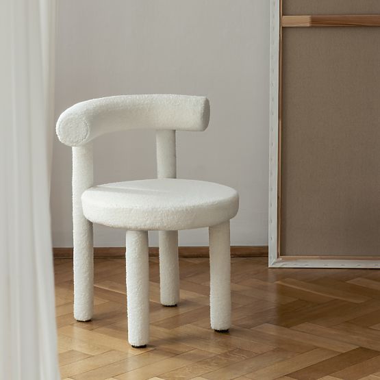 Dining Chair Pedro 2.0, Ecru, Boucle