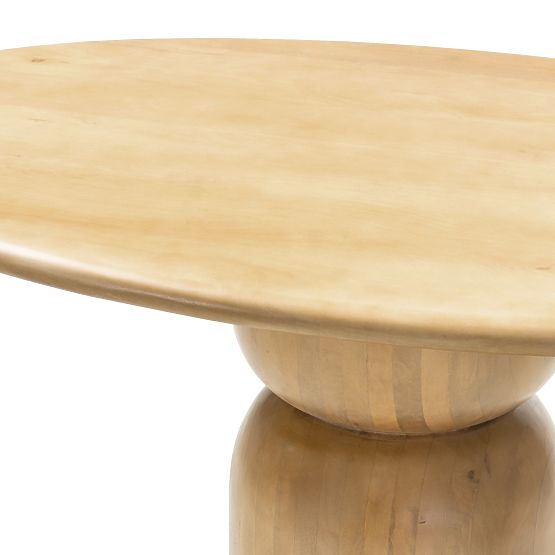 Dining Table Calvari 120 cm, Round, Mango Wood, Rounded Shapes