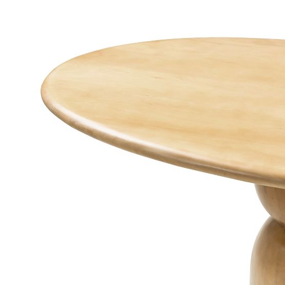 Dining Table Calvari 120 cm, Round, Mango Wood, Rounded Shapes