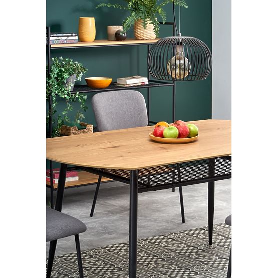 Dining Table JACKSON - Golden Oak/Black