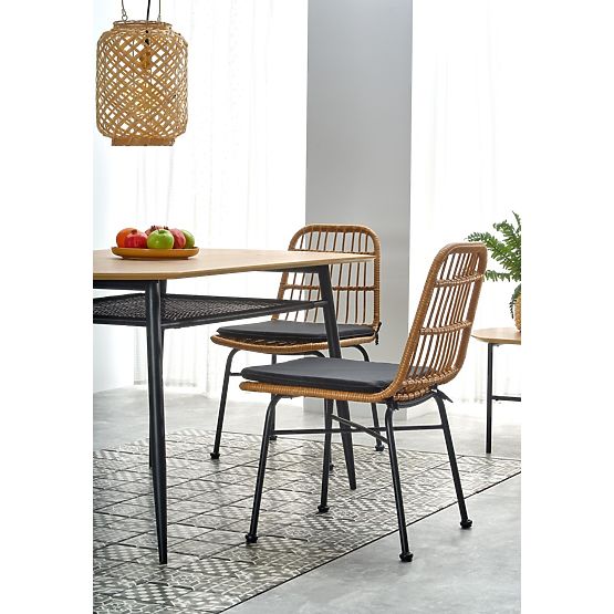 Dining Table JACKSON - Golden Oak/Black