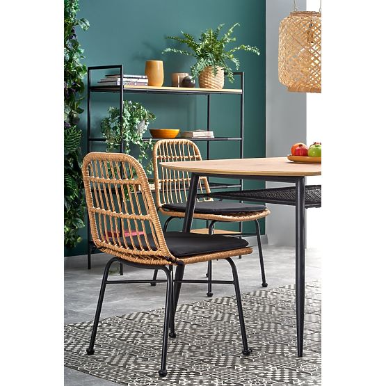 Dining Table JACKSON - Golden Oak/Black